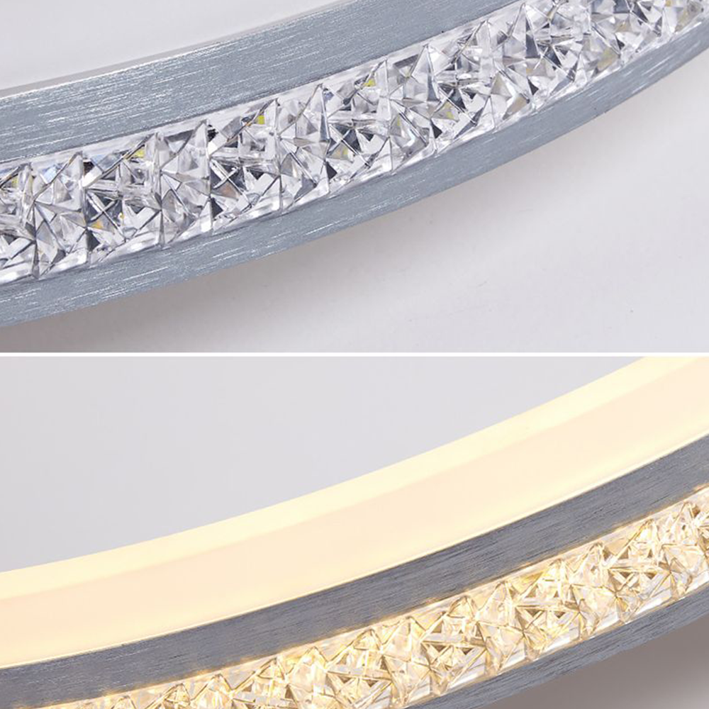 Close-up detail of Quinn modern ring ceiling light