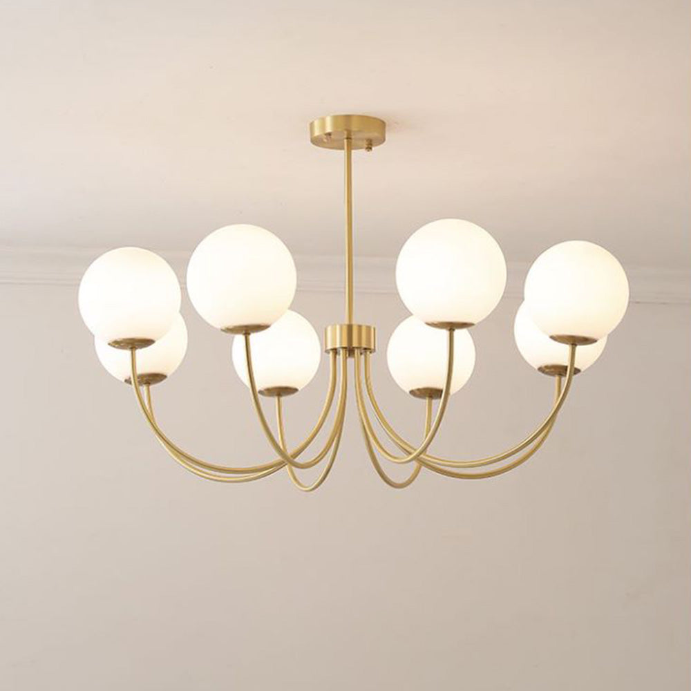 Valentina Modern Ball Chandelier - Lassola, gold finish with spherical lights