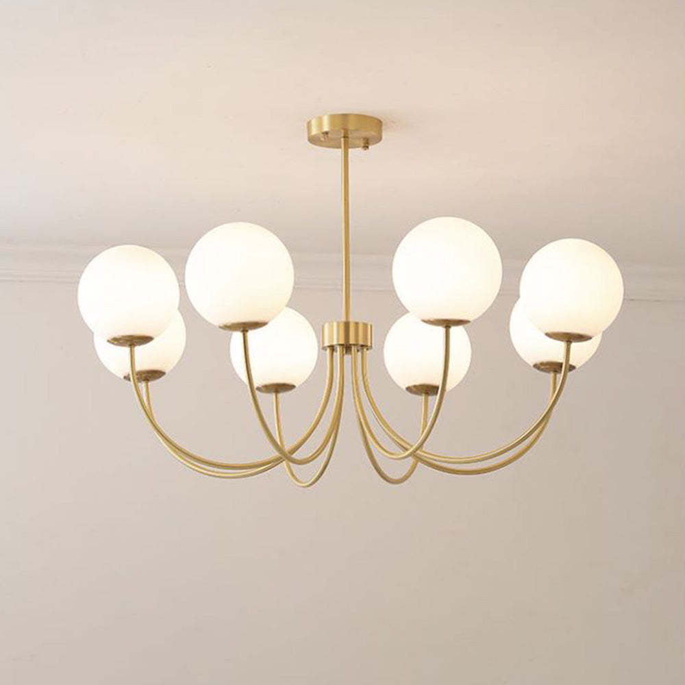 Valentina Modern Ball Chandelier - Lassola, gold finish with spherical lights