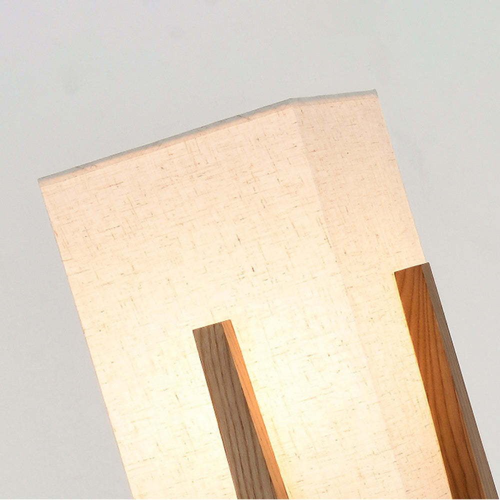 Ozawa Fabric Shade Wood Floor Lamp