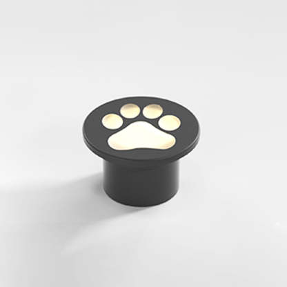 Black Minori cat paw outdoor ground light
