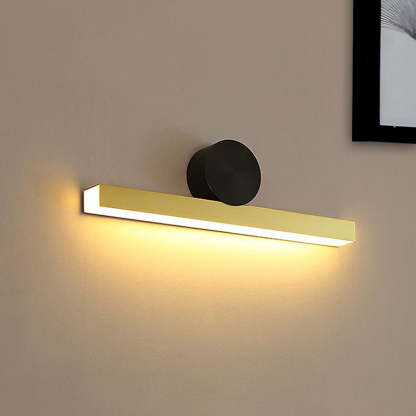 Modern gold metal wall lamp with warm light
