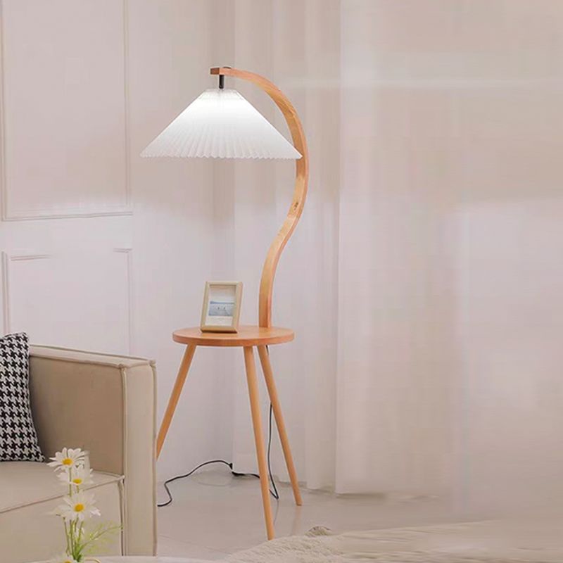 Ozawa Floor Lamp with Bedside Table