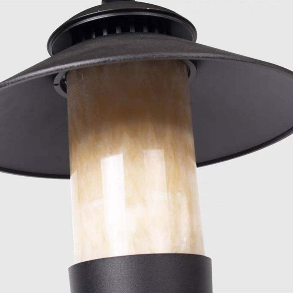 Close-up of Carins Metal Cap-Shaped Path Light