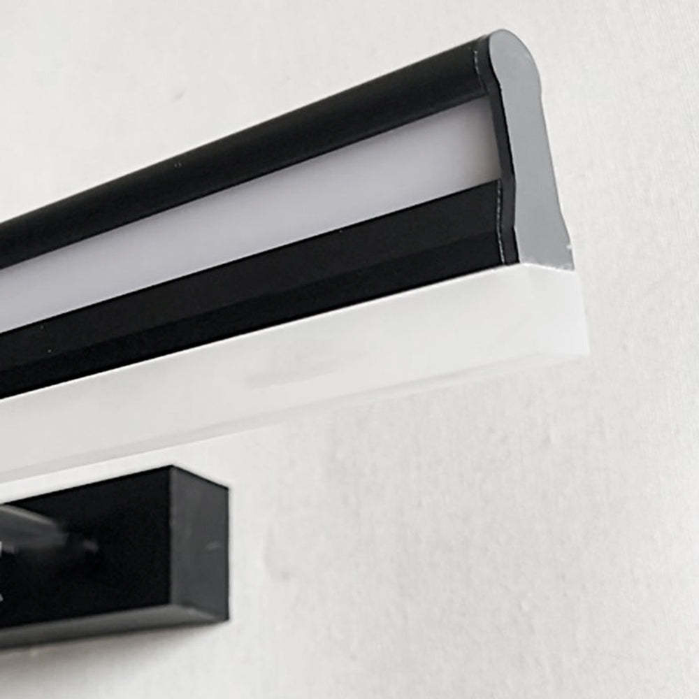 Modern Industrial Wall Lamp, Black Metal & Acrylic