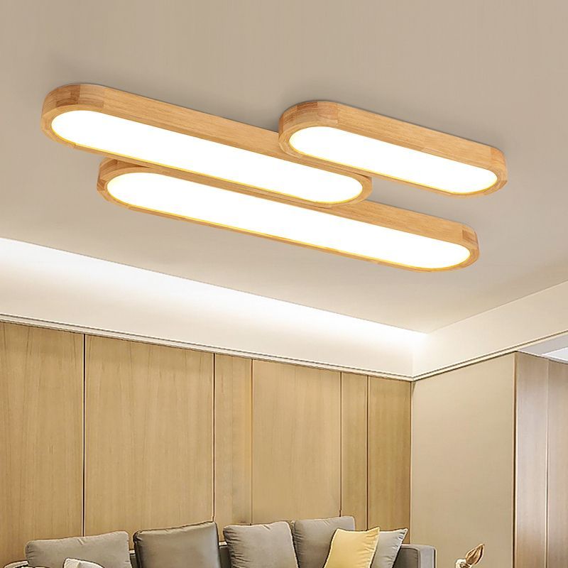 Ozawa Oval LED Ceiling Light in a modern living room