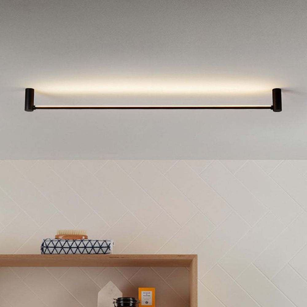 Edge minimalist flush mount ceiling light in bathroom