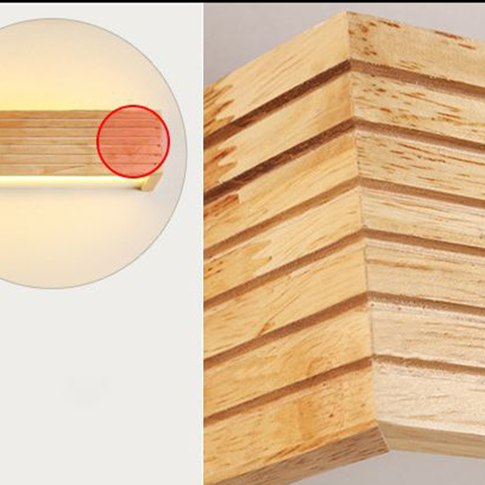 Ozawa Modern Wooden LED Wall Light Detail