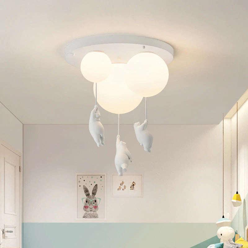Bear Balloon LED Ceiling Light in kids room