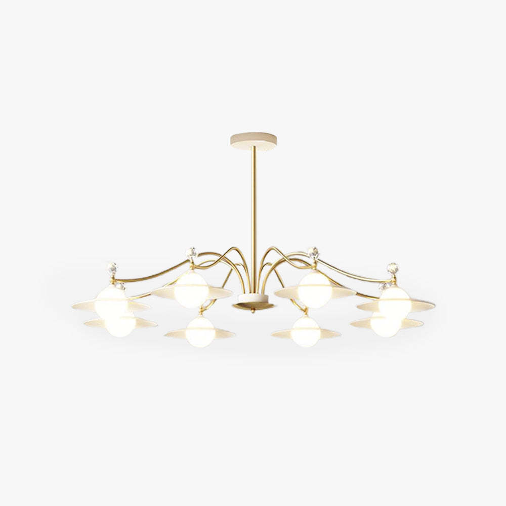 Carins 6-head blown glass chandelier