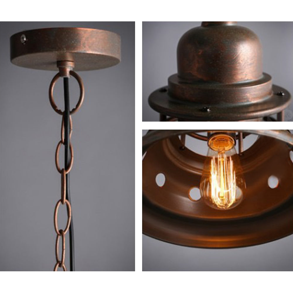 Alessio Brass Pendant Light - Retro Industrial Design