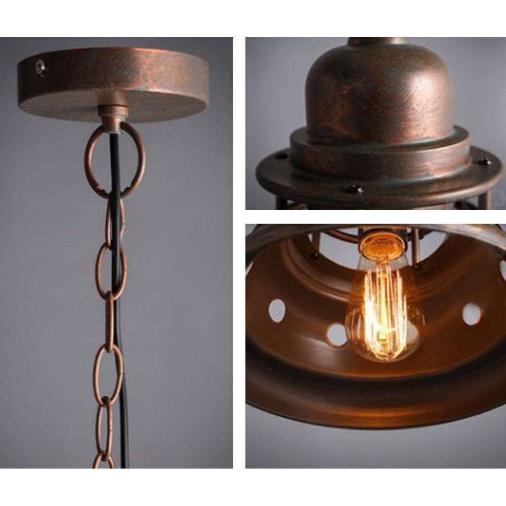 Alessio Brass Pendant Light - Retro Industrial Design