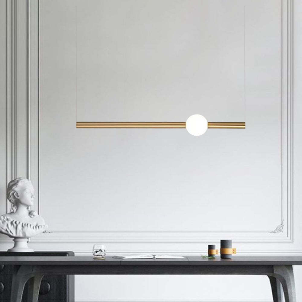 Edge Modern Linear Pendant Light in Gold Finish