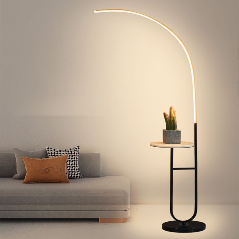 LED Floor Lamp Bedside Table Modern Marble Black Bedroom|Las Sola