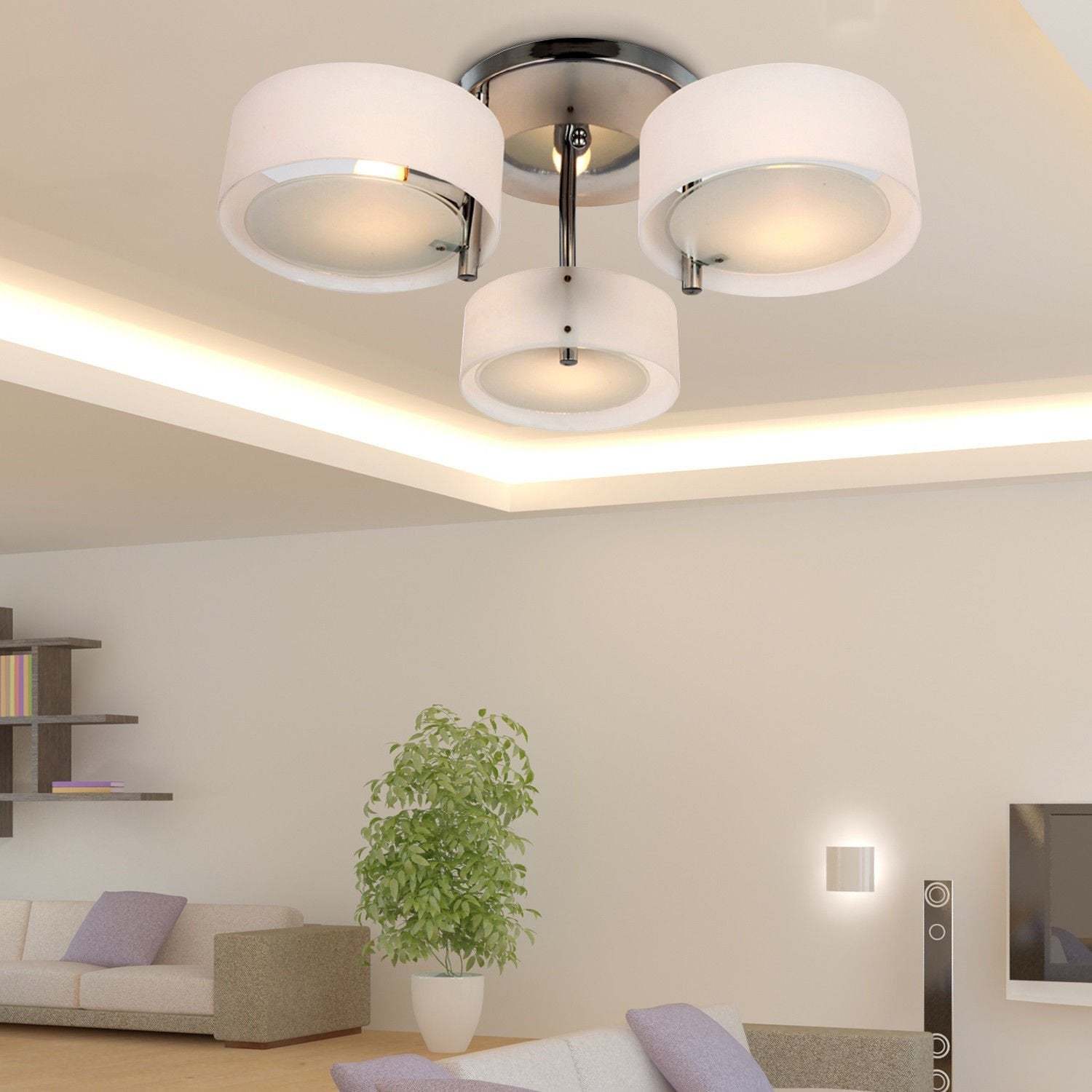 Quinn Modern Ceiling Light in a living room setting