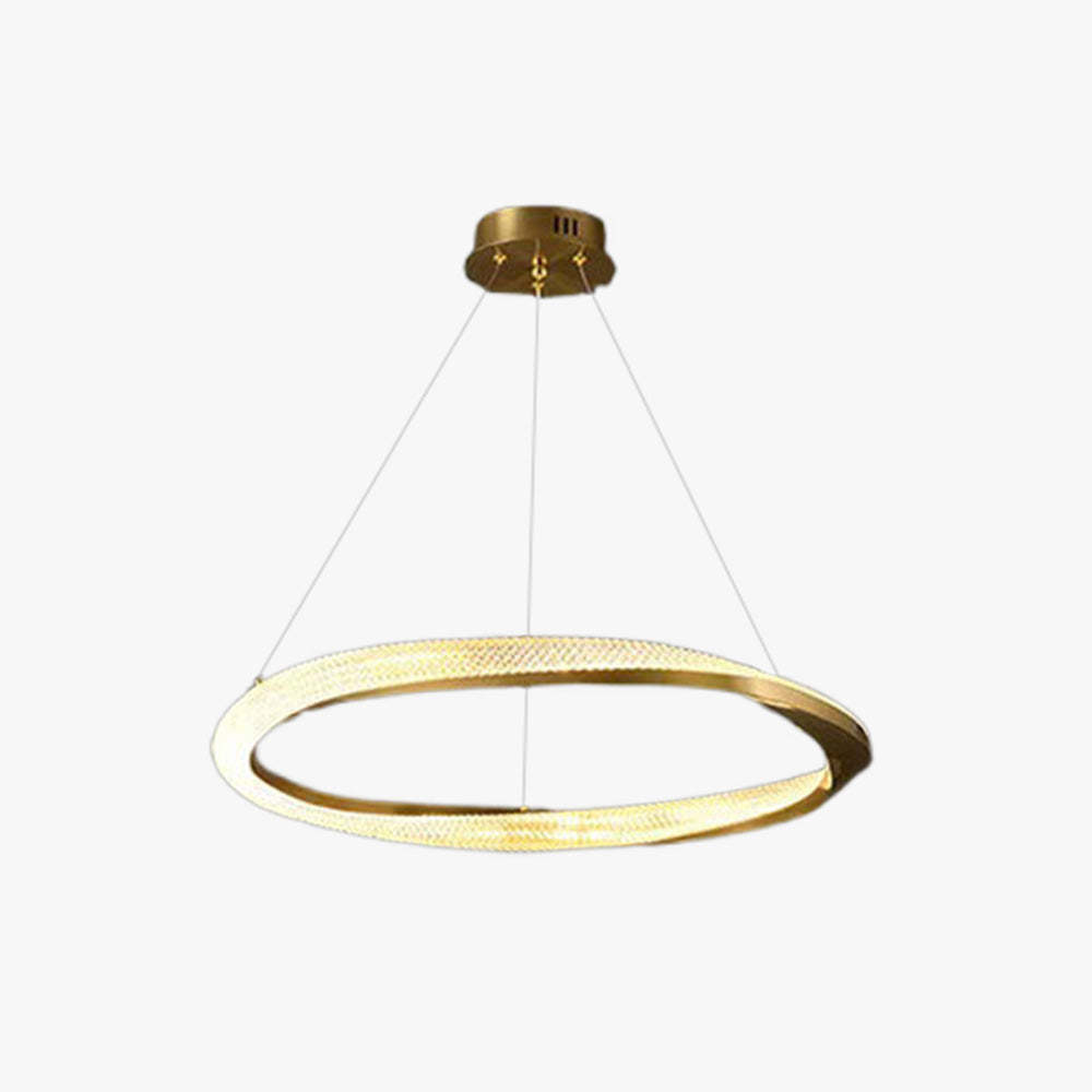 Kirsten Pendant Light, gold ring LED lighting fixture