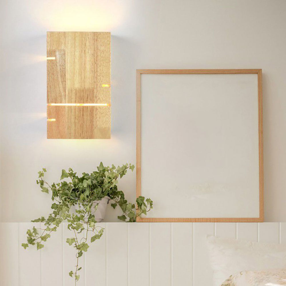 Ozawa Wood Wall Lamp, Rectangular, Bedroom, Modern decor