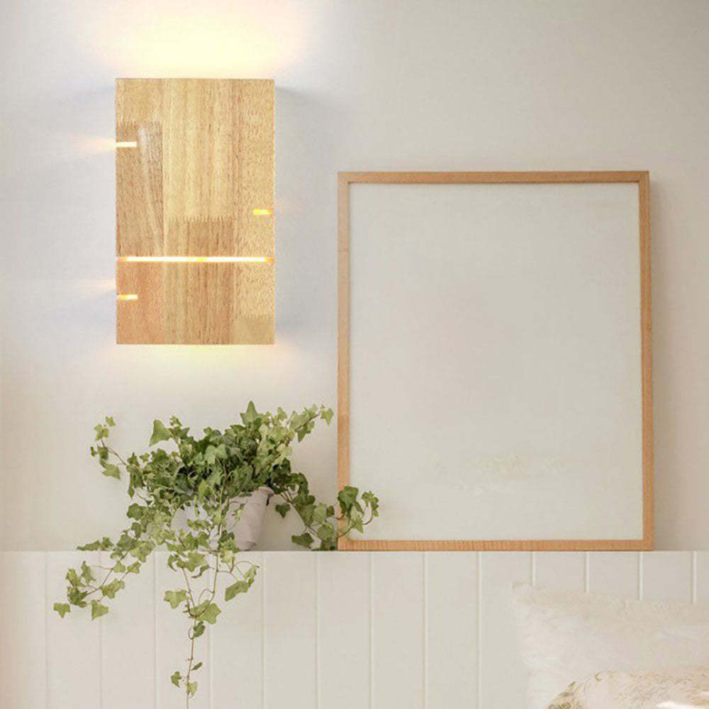 Ozawa Wood Wall Lamp, Rectangular, Bedroom, Modern decor