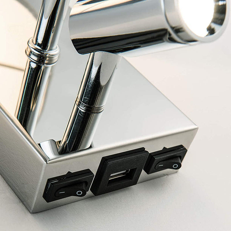 Renée Wall Lamp Detail: Switches and USB Port