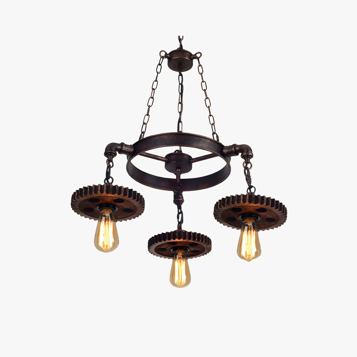 Alessio Industrial Gear Ring Pendant Light