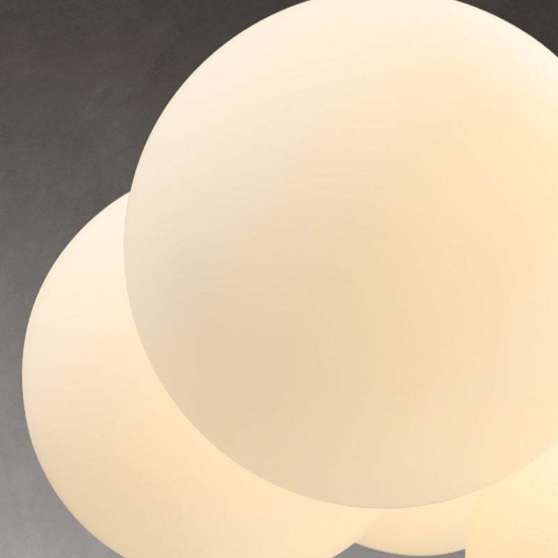 Close-up of Lassola Valentina Nordic Chandelier globes.