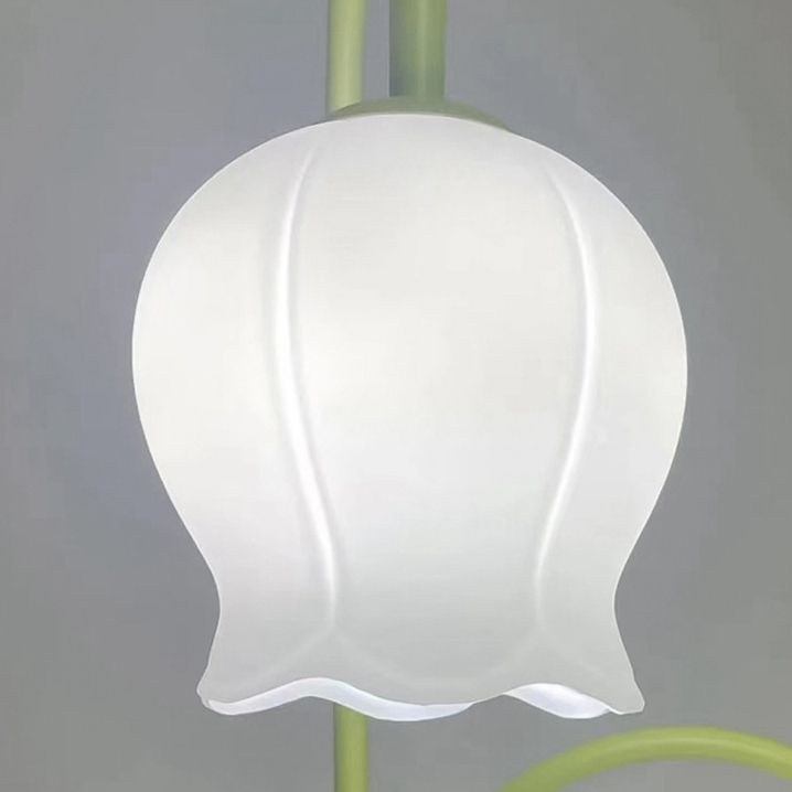 Glass Flower Shade of Lily Art Deco Floor Lamp