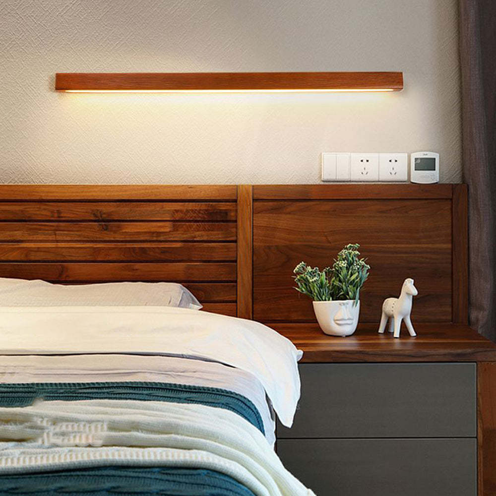 Ozawa Wood Wall Lamp in Bedroom Setting