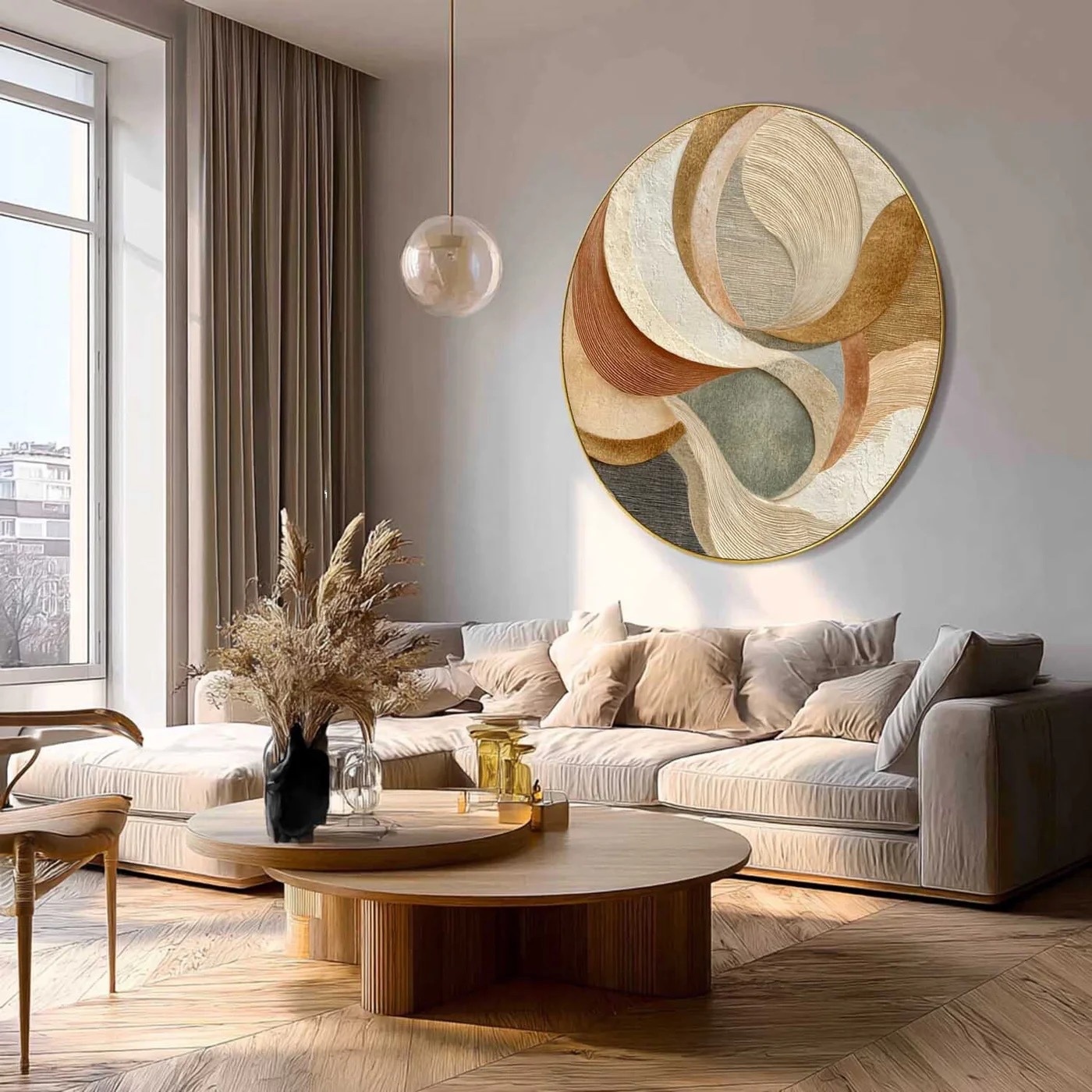 Plaster Minimalism Canvas Wall Art Framed Oil Painting | Las Sola