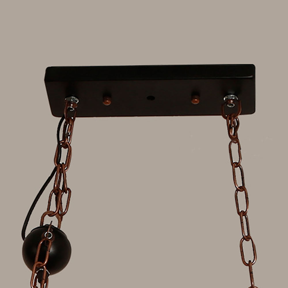 Farmhouse guitar light fixture, ceiling mount detail