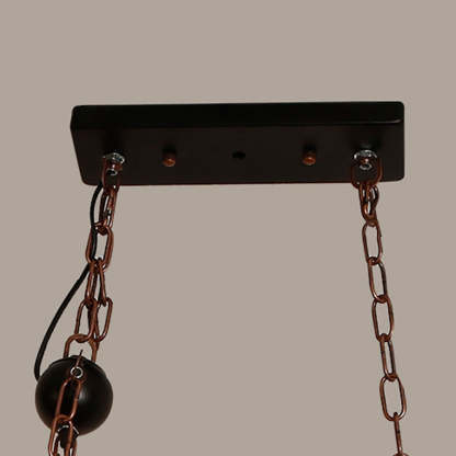 Farmhouse guitar light fixture, ceiling mount detail