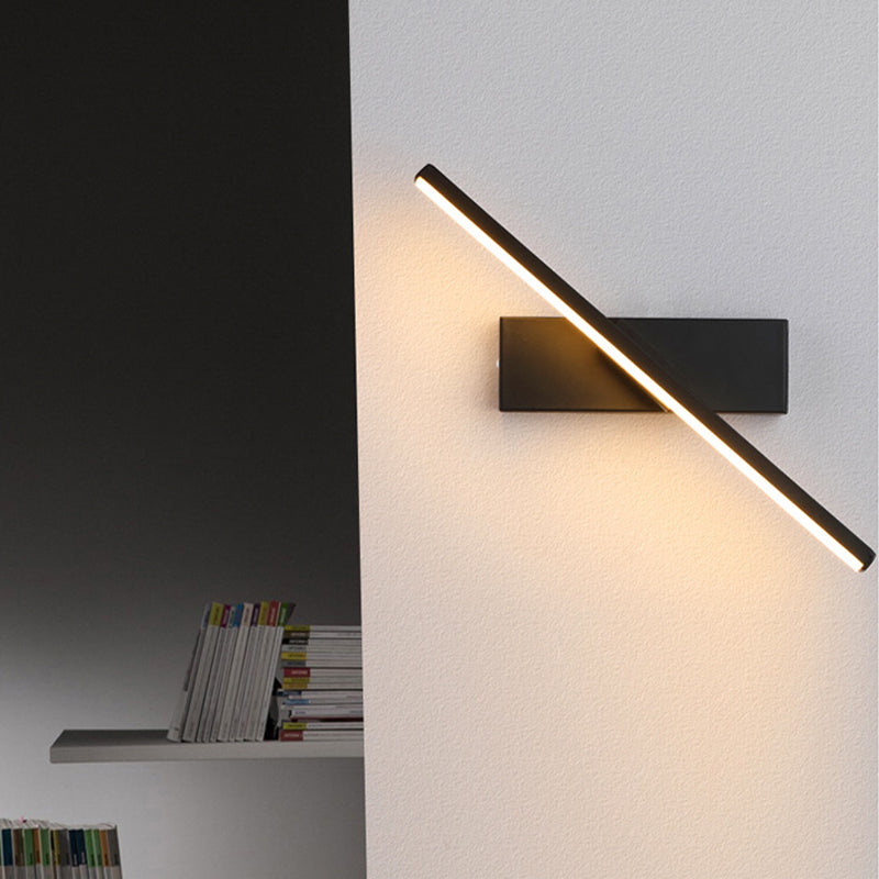 Modern black rotatable wall lamp, bedroom lighting
