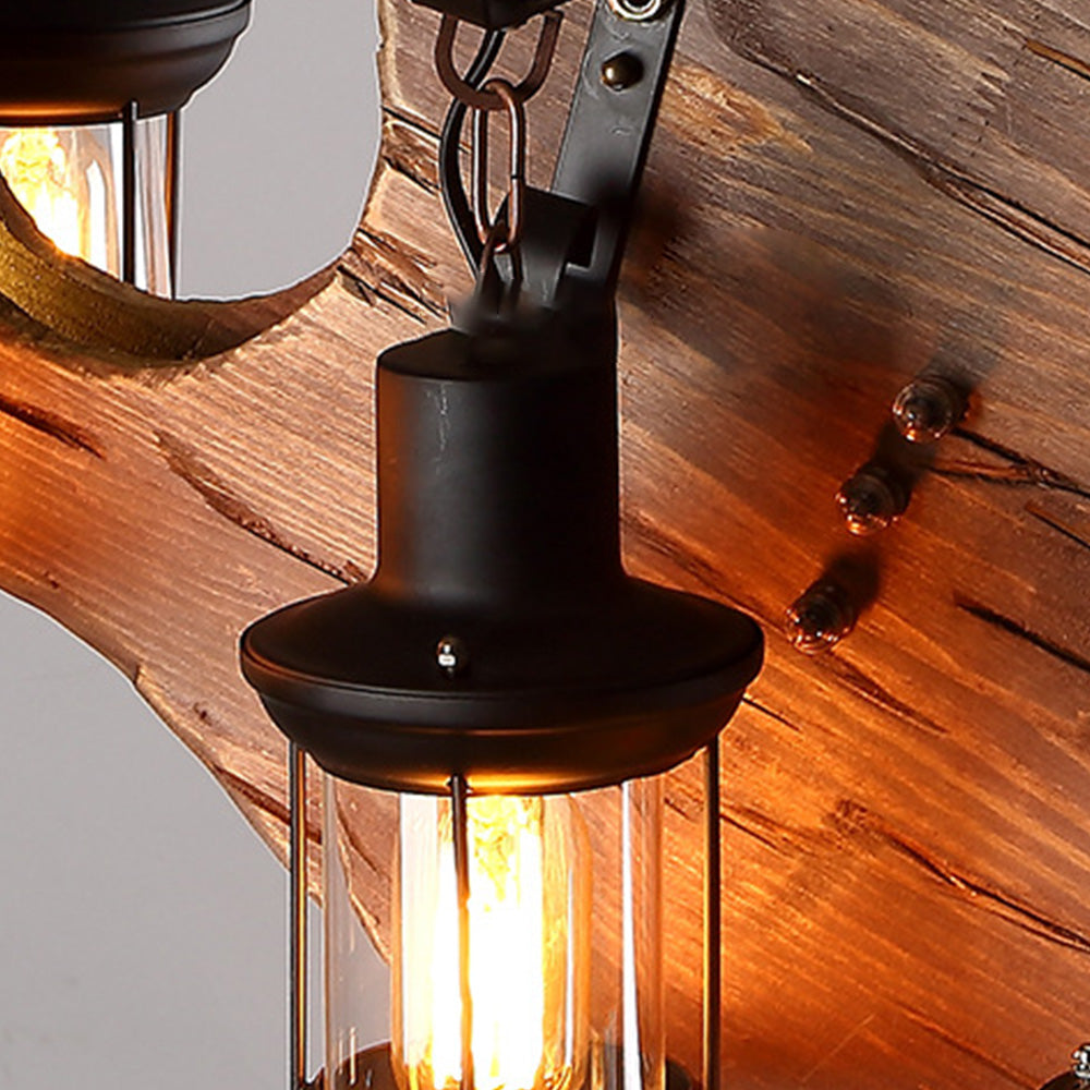 Guitar Pendant Light: Metal & Wood Retro Lighting