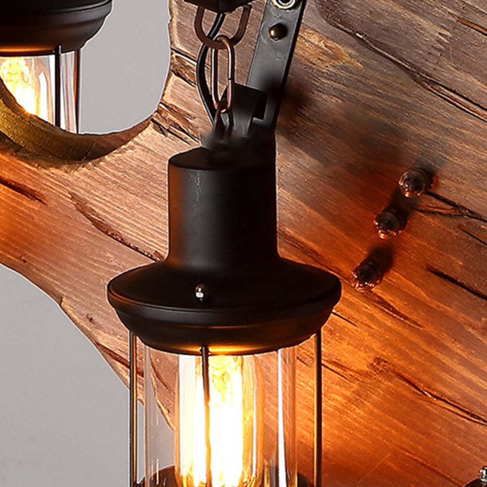 Guitar Pendant Light: Metal & Wood Retro Lighting