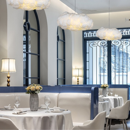 Cafe with Minori cloud pendant lights, Las Sola Lighting Minori Cloud Nordic Designer Pendant Light