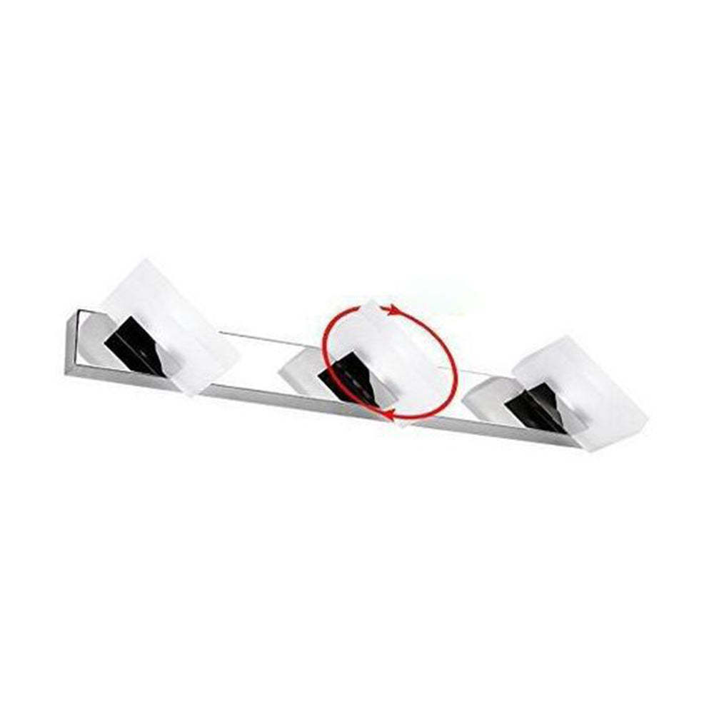 Leigh square metal vanity wall lamp adjustable