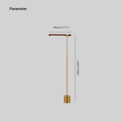 Edge Floor Lamp dimensions: minimalist metal and wood design