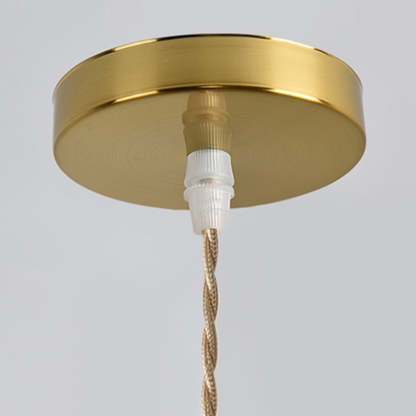 Brass ceiling canopy of Hailie Art Deco pendant light.