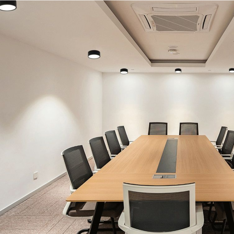 Modern conference room with Quinn ceiling lights