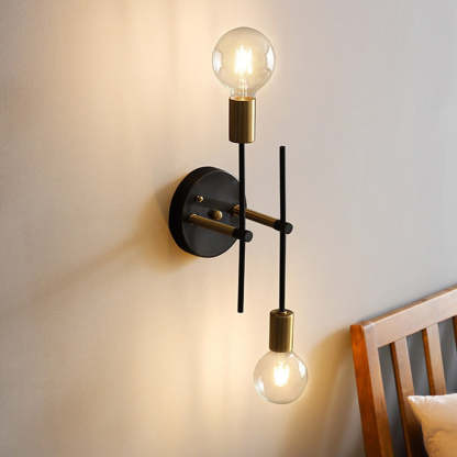 Modern Valentina wall light fixture, gold and black, modern design