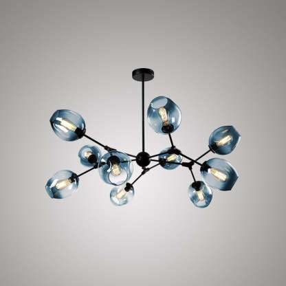 Valentina Pendant Light with Gradient Blue Bubble Shades