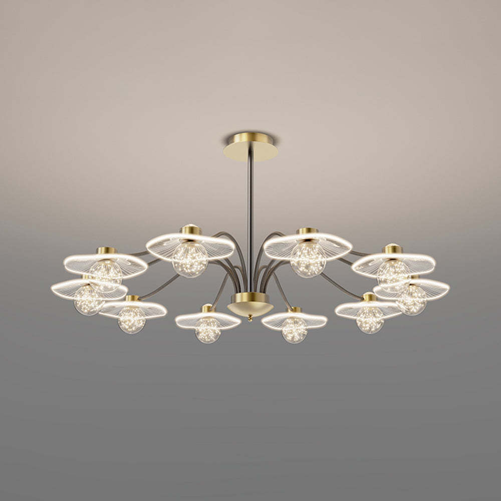 Carins modern pendant light, metal frame, glass ball lamps.