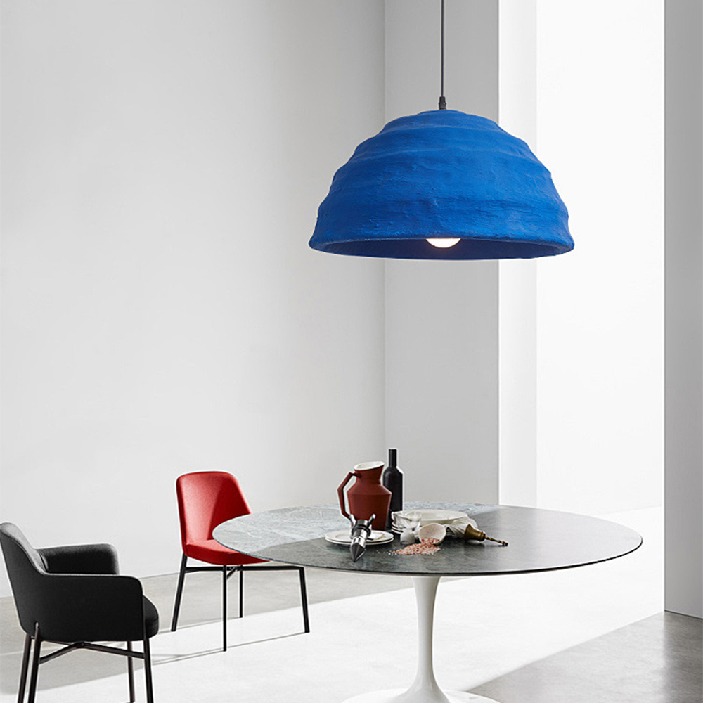Hailie Blue Pendant Light above dining table