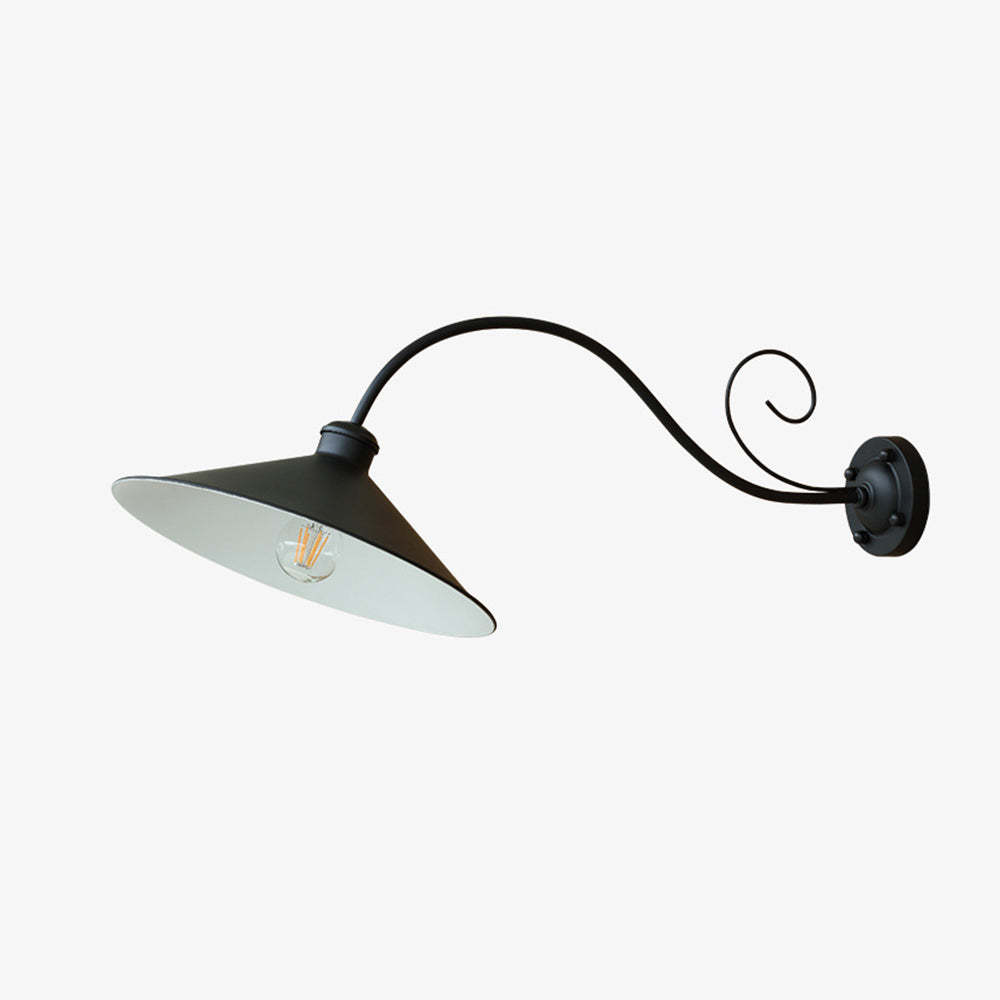 Black Alessio metal outdoor wall lamp