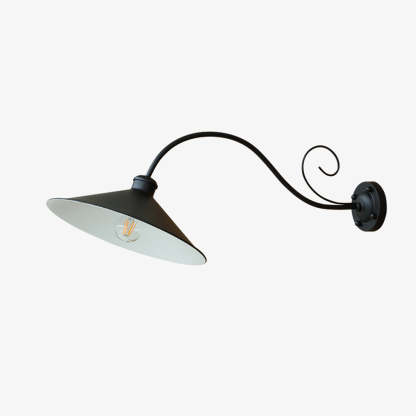 Black Alessio metal outdoor wall lamp