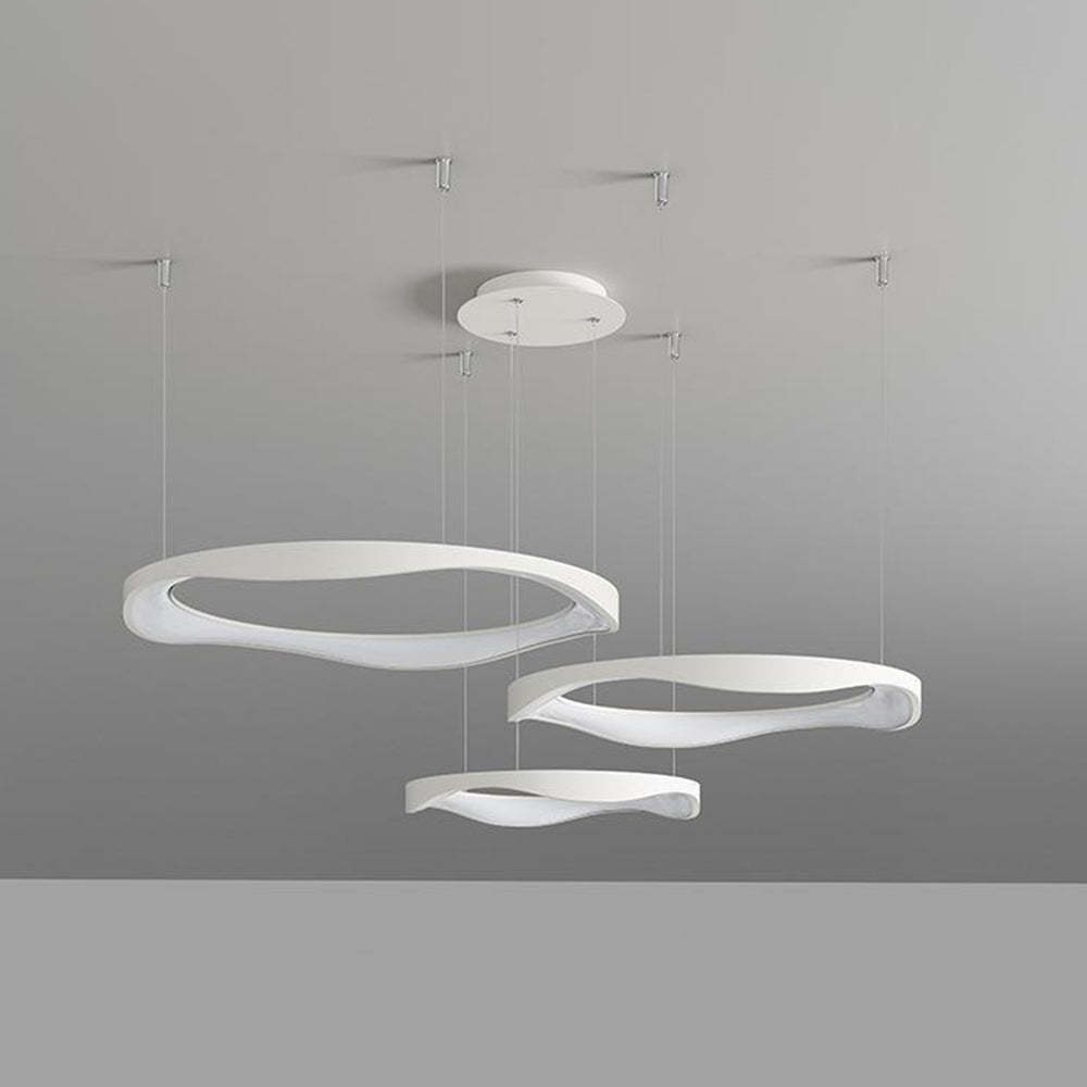 Arisha white pendant lights, modern halo design