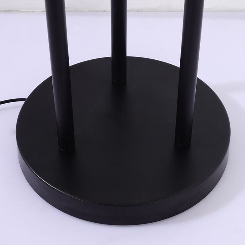 Eryn black metal floor lamp base detail Eryn Modern 3 head Metal Arcylic Floor Lamp