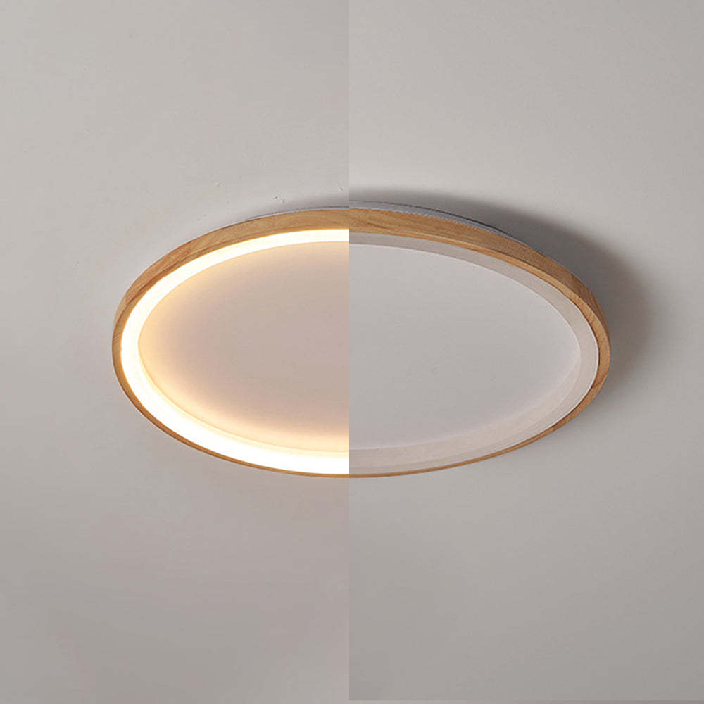 Ozawa Modern Flush Mount Ceiling Light, lit and unlit