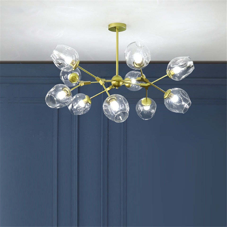 Valentina modern bubble chandelier, gold finish
