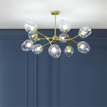 Valentina modern bubble chandelier, gold finish
