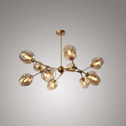 Valentina modern bubble chandelier with glowing bulbs